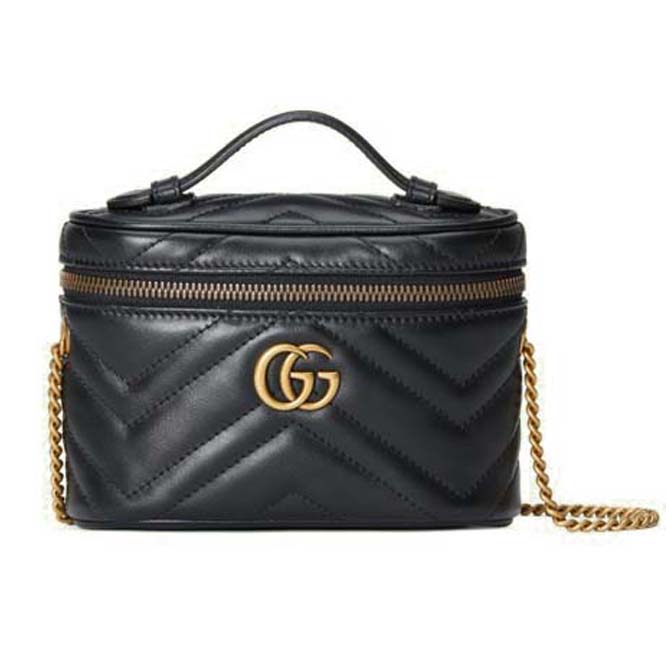 GUCCI GG MARMONT MINI TOP HANDLE BAG ‎699515  (6.3*4.1*5.9cm)